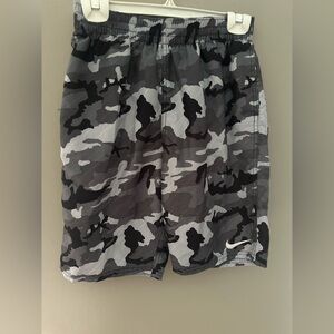 Boys Nike camo swimming trunks